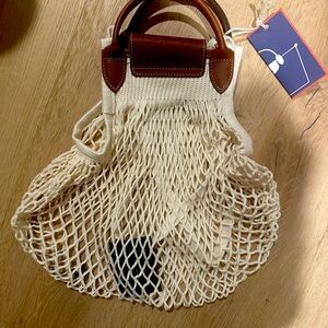 Longchamp LE PLIAGE FILET L MESH BAG Ecru - Canvas